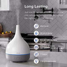 Load image into Gallery viewer, LEVOIT Essential Oil Diffuser, Aromatherapy Diffuser for Essential Oils, Cool Mist Humidifier,300ml Aroma Diffuser with 7 Color Lights & Timer, Auto Shut-off, BPA Free for Home Office Bedroom