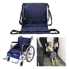 Load image into Gallery viewer, Patient Lift Stair Slide Board Transfer Emergency Evacuation Chair Wheelchair Belt Safety Full Body Medical Lifting Sling Sliding Transferring Disc Use for Seniors,Handicap (Blue - 4 Handles)