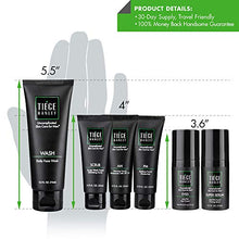 Load image into Gallery viewer, Tiege Hanley Men’s Skin Care System - Level 3 | Mens Routine Product Set: Face Wash, Anti Aging Serum, Day & Night Moisturizer, Exfoliating Scrub & Eye Cream | Tighten & Hydrate Your Best Looking Skin