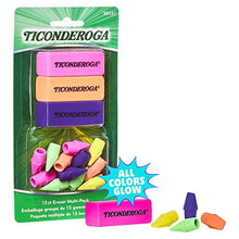 Load image into Gallery viewer, Ticonderoga Neon Erasers, Assorted Colors, 15 Count (38931)