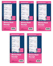 Load image into Gallery viewer, Adams Money and Rent Receipt Book, 2-Part Carbonless, 5-1/4" x 11", Spiral Bound, 200 Sets per Book, 4 Receipts per Page, Sold as 5 Pack, 1000 Sets Total (SC1152)