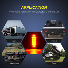 Load image into Gallery viewer, Nilight - TL-07 6 Inch Oval Red Led Trailer Tail Lights 4PCS 10 Led with Flush Mount Grommets Plugs IP67 Waterproof Stop Brake Turn Trailer Lights for RV Truck