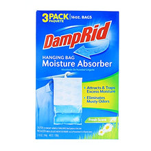 Load image into Gallery viewer, DampRid Hanging Bag, Moisture Absorber, Pack of 3 (16 oz. ea.), 3 Pack, Blue