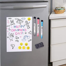 Load image into Gallery viewer, Prefer Green Magnetic Dry Eraser White Board Sheet for Kitchen Refrigerator with Stain Resistant Technology, Organizer & Planner Whiteboard 12” X 8”, Include 1 Eraser, 3 Markers & 6 Fridge Magnets