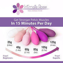 Load image into Gallery viewer, Intimate Rose Kegel Exercise Weights - Doctor Recommended Pelvic Floor Exercises - Set of 6 Premium Silicone Kegel Balls for Tightening & Control with Training Kit for Women: Beginners & Advanced