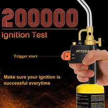 Load image into Gallery viewer, High Intensity Propane Torch Head, GJ-8000 Trigger Start Mapp Gas Torch Map Gas Torch Kit with Self Ignition, Pencil Flame Welding Torch Fuel by MAPP, MAP/PRO, Propane torch Kit(CSA Certified)