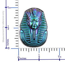 Load image into Gallery viewer, 925 Sterling Silver Hand Made Carved Black Obsidian Quartz Cocktail Ring Wedding Anniversary Bridal Jewelry for Women Size 8