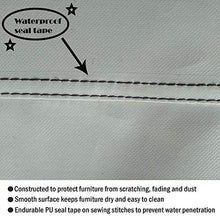 Load image into Gallery viewer, WJ eTrade Patio Furniture Covers, Waterproof UV Resistant for Medium Rectangular Outdoor Table Chairs Dining Set, 112x74x32inch, Striped