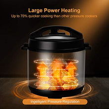 Load image into Gallery viewer, MOOSOO 13-in-1 Electric Pressure Cooker, 6QT Instant One-Touch Pressure Pot, Stain-Resistant Pressure Cooker with Digital Touchscreen, Slow Cooker, Steamer, Saute, Yogurt Maker, Egg Cooker, with ETL Certified, 11+ Accessories and Recipes