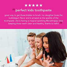 Load image into Gallery viewer, hello Kids Unicorn Sparkle Fluoride Toothpaste With Natural Bubble Gum Flavor, Vegan, Sls & Gluten Free, 4.2 oz, 4 count
