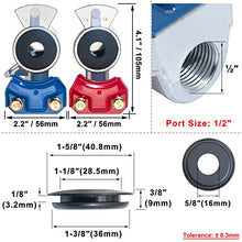 Load image into Gallery viewer, boeray Aluminum Emergency Gladhand Universal Glad Hands Air Hose Brake Coupling Service Handshake Set for Truck Semi Trailer RVs 1pcs Red 1pcs Blue