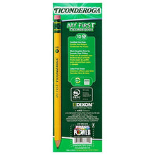 Load image into Gallery viewer, TICONDEROGA My First Pencils, Wood-Cased #2 HB Soft, Pre-Sharpened with Eraser, Yellow, 12-Pack (33312)