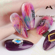 Load image into Gallery viewer, Spider Gel for Nail Art Glow in The Dark Drawing Glue 6 Colors Nail Art Wire Drawing Gel for Line with Gel Paint Design Nail Art Kit with Draw Brush