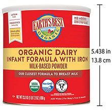 Load image into Gallery viewer, Earth's Best Organic Premium Dairy Infant Formula with Iron, 23.2 Ounce (Pack of 4)