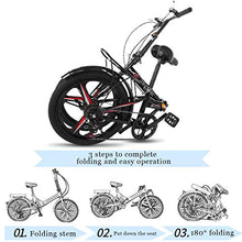Load image into Gallery viewer, HUUH Folding Bikes for Adults,20" 7 Speed City Folding Compact Bike Bicycle Urban CommuterćShip from USAć (Black)