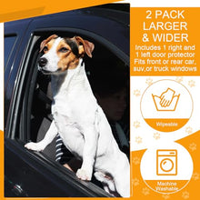 Load image into Gallery viewer, GliCraft 2 Pcs Car Door Protector Pet Dog Paw Prints Car Door Cover Protector Waterproof Scratching Nonslip Universal Fit Car Door Guard with Storage Pockets for Interior Vehicle, Machine Washable