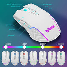Load image into Gallery viewer, RedThunder K10 Wireless Gaming Keyboard and Mouse Combo, LED Backlit Rechargeable 3800mAh Battery, Mechanical Feel Anti-ghosting Keyboard + 7D 3200DPI Mice for PC Gamer (White)