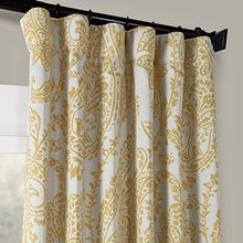 Load image into Gallery viewer, HPD Half Price Drapes Printed Room Darkening Curtain 50 X 84 (1 Panel), BOCH-KC16072C-84, Tea Time Yellow Gold