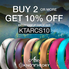 Load image into Gallery viewer, Knot Theory Woodland 3-Pack Silicone Ring for Men - Green Gold Bronze β Breathable Rubber Wedding Band 6mm Size 9 - Anniversary Present for Him - Husband Present from Wife