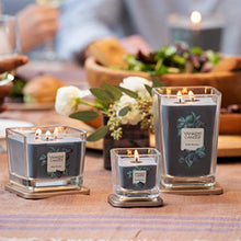 Load image into Gallery viewer, YANKEE CANDLE Elevation Coll. W/PLT Lid - Large Square Candle with 2 Large Wick Dark Berries 1591073E