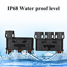 Load image into Gallery viewer, Trisinger Solar Branch Connector IP68 Waterproof 1500V Solid Copper Terminal 3male1female and 3female 1male, 1 Pairs (3 to 1)