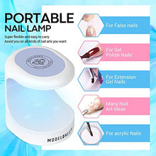 Load image into Gallery viewer, Modelones Gel Nail Polish, Nail Tips and Glue Gel Kit, 6pcs Nude Brown Glitter Gel Polish, Ultra-Portable LED Nail Lamp, Upgraded 15ml 6-in-1 Nail Glue with 240Pcs Press on Nails Nail Art Acrylic Nail
