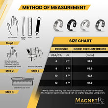 Load image into Gallery viewer, MagnetRX® Magnetic Therapy Pain Ring - Elegant Stainless Steel Ring for Pain Relief, Circulation, Healing & Arthritis Ring - Magnet Therapy Rings for Men (Polished Silver | Size: 8)