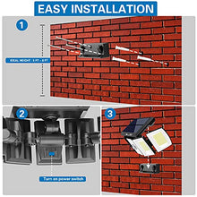Load image into Gallery viewer, Solar Lights Outdoor – AmeriTop 300 LED 7000K Motion Sensor Lights Cordless; 5 Adjustable Heads, 360° Wide Angle Illumination, IP65 Waterproof, Security LED Flood Light for Patio Yard Garden 2 Pack