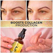 Load image into Gallery viewer, Vitamin C Serum for Face (2oz) with Hyaluronic Acid and Vitamin E Natural Skin Care Facial Treatment Neck & Chest Anti-Aging Serum Fights Pigmentation Fine Lines and Wrinkles