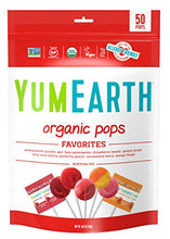Load image into Gallery viewer, YumEarth Giggles Organic Chewy Candy, Fruit Flavored Snack Packs, Multi, 5 Ounce (Pack of 10) & Organic Lollipops, Assorted Flavors, 50 Count (Packaging May Vary)