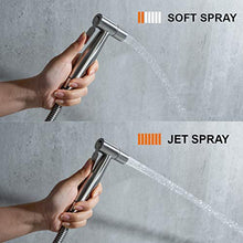 Load image into Gallery viewer, Arofa Handheld Bidet Sprayer for Toilet-Adjustable Water Pressure Control with Bidet Hose for Feminine Wash, Stainless Steel Brushed Nickel Cloth Diaper Bidet Toilet Sprayer for Baby Wash