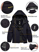 Load image into Gallery viewer, GEMYSE Girl's Waterproof Ski Snow Jacket Hooded Fleece Lined Windproof Winter Jacket (Black,14/16)