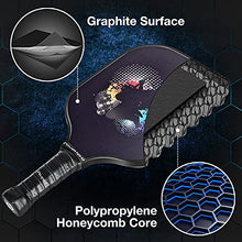 Load image into Gallery viewer, niupipo Pickleball Paddles, USAPA Pro Graphite Pickleball Paddle Set of 2 Pickleball Racquet 4 Pickleball Balls 1 Bag, Polypropylene Honeycomb Core, Graphite Face Cushion 4.25In Grip Pickleball