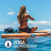 Load image into Gallery viewer, Mousa Inflatable Paddle Board, 11' x 34'' x 6'' Dual Player Paddle Boards for Adults, 3-Fin & Floatable Paddle Non Slip Deck, Waterproof Phone Case, Backpack Yoga ISUP, 20 lbs Super Light SUP Board