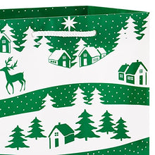 Load image into Gallery viewer, Image Arts Holiday Gift Bag Assortment, Red and Green Snowflakes, Reindeer, Chevron (Pack of 16 Small, Medium, Large Bags for Classrooms, Treats, Gift Exchanges)