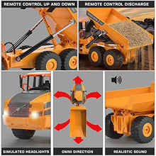 Load image into Gallery viewer, Volvo RC Truck Dump Truck RC Articulated Hauler with Rechargeable Battery 120 Min Play Time RC Toy Construction Truck for All Adults & Kids