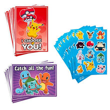 Load image into Gallery viewer, Hallmark Kids Pokémon Valentines Day Cards and Stickers Assortment (12 Cards with Envelopes)