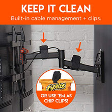 Load image into Gallery viewer, ECHOGEAR Swivel Full Motion TV Wall Mount for TVs Up to 60" - Smooth Extention, Tilt - Wall Template for Easy Install On 1 Stud - After Install Level & Hide Cables with Built-in Cable Management