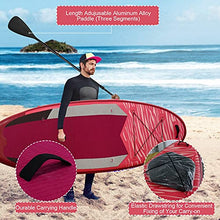 Load image into Gallery viewer, BOOBEAUTY Stand Up Paddle Board, Inflatable Surfboard with Adjustable Floating Paddle, Pump, Waterproof Bag, Ankle Leash for Adults Youth and Kids