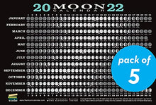 Load image into Gallery viewer, 2022 Moon Calendar Card (5 pack): Lunar Phases, Eclipses, and More!