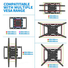 Load image into Gallery viewer, JUSTSTONE Full Motion TV Wall Mount Bracket for 28-70 Inch LED LCD Plasma Flat Screen & Curved TVs 110 Lbs VESA 600x400mm with Articulating Arms, Extend, Swivel, Tilt and Level Adjust, Fit 16â Studs
