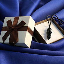 Load image into Gallery viewer, COAI Prayer Black Obsidian Vajra Buddha Pendant Necklace