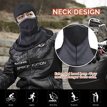 Load image into Gallery viewer, Balaclava for Men, Black Windproof Full Face Covering Bike Motorcycle Ski Balaclavas, Thermal Fleece Liner Multifunctional Headwear Neck Warmer Scarf Mens Winter Hat Skiing Cycling Snood