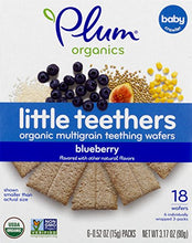 Load image into Gallery viewer, Plum Organics Little Teethers, Blueberry, 0.52 Ounce, 6 Count