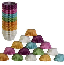 Load image into Gallery viewer, MontoPack 300-Pack Holiday Party Paper Baking Cups - No Smell, Safe Food Grade Inks and Paper Grease Proof Cupcake Liners Perfect Cups for Cake Balls, Muffins, Cupcakes and Candies