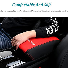 Load image into Gallery viewer, CEBAT Auto Center Console Cover Pad, Waterproof Anti-Scratch Leather Armrest Seat Box Protector Fit for Ford Edge 2015-2021, Car Interior Decoration Accessories(Red Stitches)