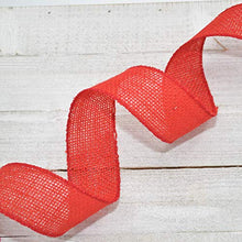 Load image into Gallery viewer, Morex Ribbon Burlap Ribbon, 1.5" x 10 Yd, Rose Red