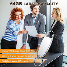 Load image into Gallery viewer, 64GB Keychain Voice Recorder, Vormooi Mini Voice Recorder for Lecture Meeting, Small Audio Recorder with Triple Noise Reduction and Fast Forward Rewind