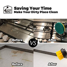 Load image into Gallery viewer, Holikme 4Pack Drill Brush Power Scrubber Cleaning Brush Extended Long Attachment Set All Purpose Drill Scrub Brushes Kit for Grout, Floor, Tub, Shower, Tile, Bathroom and Kitchen Surface Black