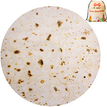 Load image into Gallery viewer, mermaker Burritos Tortilla Blanket 2.0 Double Sided 60 inches for Adult and Kids, Giant Funny Realistic Food Throw Blanket, 285 GSM Novelty Soft Flannel Taco Blanket (Yellow Blanket-Double Sided)